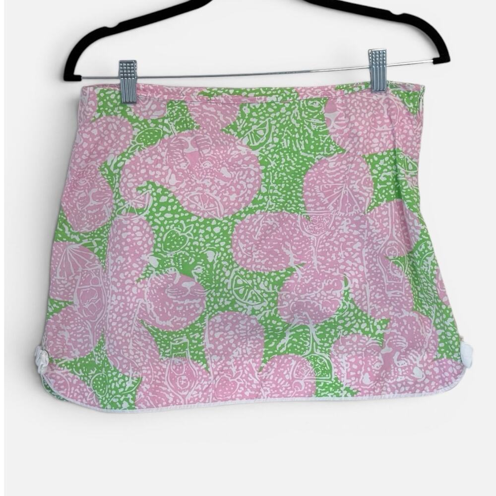 Lilly Pulitzer Cosette Limeade Pink Green Mini Skort Size 6 - Picture 2 of 8